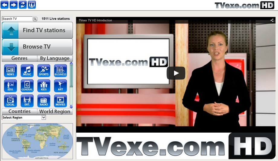 TVexe TV 4.0 Screenshot, Click to enlarge